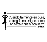 Sticker Cuando la mente es pura, la alegria ... (Buda)