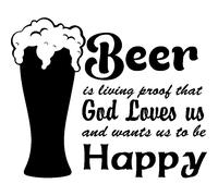 Sticker cuisine Beer is living proof that God loves us
