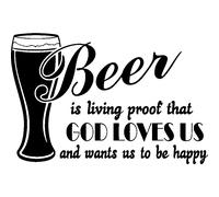 Sticker cuisine Beer is living proof that god loves us II