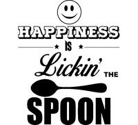 Sticker cuisine Happiness is lickin'the spoon