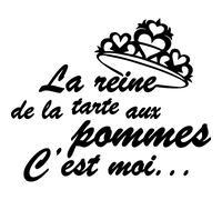 Sticker cuisine La reine de la tarte aux pommes c'est moi