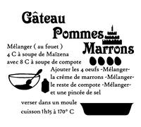 Sticker cuisine recette Gâteau pommes marrons