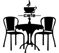 Sticker cuisine Table de repas café