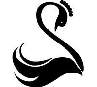 Sticker Cygne portant une couronne