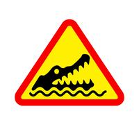 Sticker Danger, crocodiles!