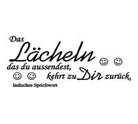 Sticker Das Lächeln (Indisches Sprichwot)