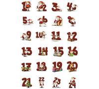 Herma Autocollants de Noël - Motif chiffres en pain d'épice