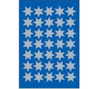 Sticker de Noël - HERMA - Étoiles - Argenté - 16 mm - Lot de 3 planches