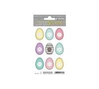 HERMA 1728 Lot de 27 autocollants de Pâques « Set d'œufs colorés » pour enfants - Pour la décoration de Pâques, le bricolage ou comme cadeau