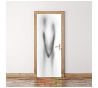 Sticker De Porte Figure Abstraite Brumeuse 77X200Cm Trompe L'Oeil Effet 3D Intérieure Papier Peint Imperméable Auto-Adhésif Muraux Chambre Salon Cuisine Autocollant De Porte Décoration