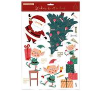 Sticker de vitre - Décoration murale - Lutins farceurs - Blanc - Noël - Adulte