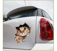 Sticker de Voiture - COCOSITY - Autocollant 3D Drôle Chat - PVC - 21x29 cm - 1 PCS
