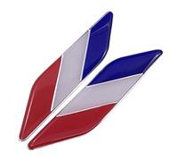 Sticker de Voitures de Drapeau français Metal France National Flag Emblem Decal Auto Accessoires pour 2022 Fans de Football de Coupe du Monde, 2pcs