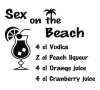 Sticker déco cocktail Sex on the beach