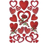 HERMA 3619 Lot de 66 autocollants en forme de cœur avec roses et fleurs en forme de cœur pour Saint-Valentin, amour, mariage, anniversaire, scrapbooking, décoration, cadeau, lettres, bricolage