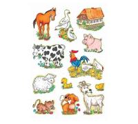 Herma Autocollants Animaux de la Ferme 5419 – 3 feuilles (12 étiquettes)