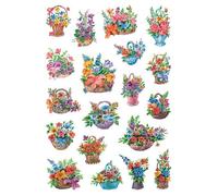 Sticker Décor - HERMA - Fleurs dans une Corbeille - 3 Planches - 19 Stickers - Papier