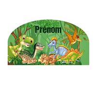 Sticker Décoratif Chambre Enfant Tête de Lit - Dinosaures - Personnalisable Avec Le Prénom De Votre Enfant - Dimensions 56 cm x 1 m - Protection Anti-UV