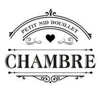 Sticker décoratif de porte chambre NOIR G