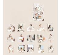 Sticker Décoratif Journal Art Supplies Cartoon Stickers Reading Girl Stickers For Creative Decoration Scrapbook Cartroon Reading Girl Lovely