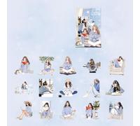 Sticker Décoratif Journal Art Supplies Cartoon Stickers Reading Girl Stickers For Creative Decoration Scrapbook Cartroon Reading Girl Lovely