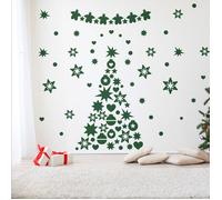 Sticker Décoration de Noël - AMBIANCE STICKER - Sapin - 105x45cm - Vert