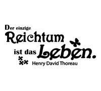 Sticker Der einzige reichtum ist das ... (Henry David Thoreau)
