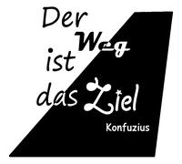 Sticker Der weg ist das ziel. (Konfuzius)