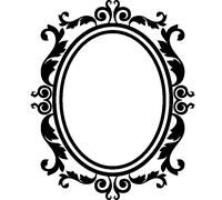 Sticker Design baroque cadre en forme de miroir