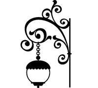 Sticker Design lampe mural baroque