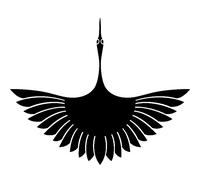 Sticker Design oiseau en plein vol