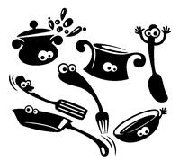 Sticker Design ustensiles de cuisine