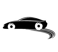Sticker Design voiture sur piste