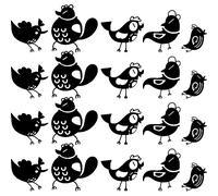 Sticker Diffèrents éspèces d'oiseaux