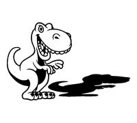 Sticker dinosaure avec ombre