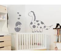 Sticker Dinosaure et son bébé - Nombreuses tailles et couleurs disponibles