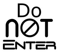Sticker Do not enter