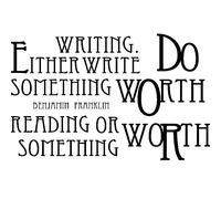 Sticker Do something - Benjamin Franklin