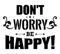 Sticker Don't worry be happy!
