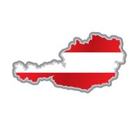 Sticker Drapeau autrichien forme intérieure de pays