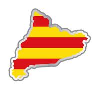 Sticker Drapeau Catalogne forme intérieure de pays