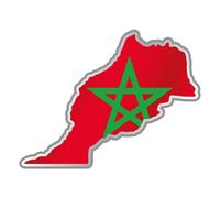 Sticker Drapeau du Maroc à l'intérieur de la forme pays