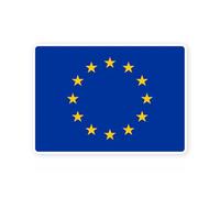 Sticker drapeau EUROPE europeen ue autocollant (taille S : 10cm x 7cm)