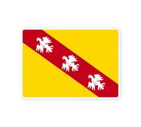 Sticker drapeau FRANCE LORRAINE français lorrain region autocollant (taille XL : 28cm x 20cm)