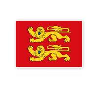Sticker drapeau FRANCE NORMANDIE français normand region autocollant (taille XL : 28cm x 20cm)