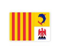 Sticker drapeau FRANCE PROVENCE ALPES COTE AZUR français paca region autocollant (taille S : 10cm x 7cm)