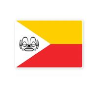 Sticker drapeau ILES MARQUISES marquisien autocollant (taille S : 10cm x 7cm)
