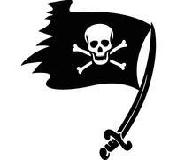 Sticker drapeau pirate