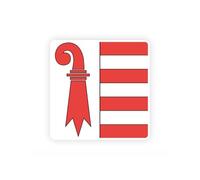 Sticker drapeau SUISSE JURA canton helvete 7cm(S) - 20cm(XL) autocollant (taille L : 15cm x 15cm)