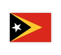 Sticker drapeau TIMOR EST timorais 10cm(S) - 28cm(XL) autocollant bord blanc (taille S : 10cm x 7cm)